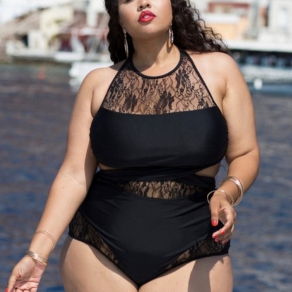 Swimsuits for All x GabiFresh Lace Cutout Electra 14 D/DD CUP‎ Monokini